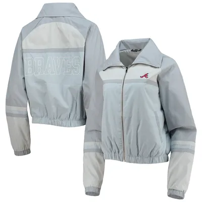 Women's Nike Navy Atlanta Braves Authentic Collection Team Raglan Performance Full-Zip Jacket