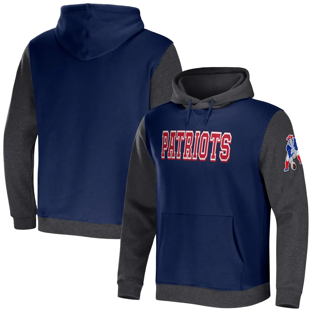 NFL x Darius Rucker Collection by Fanatics Patriots Colorblock Pullover Hoodie - Men's