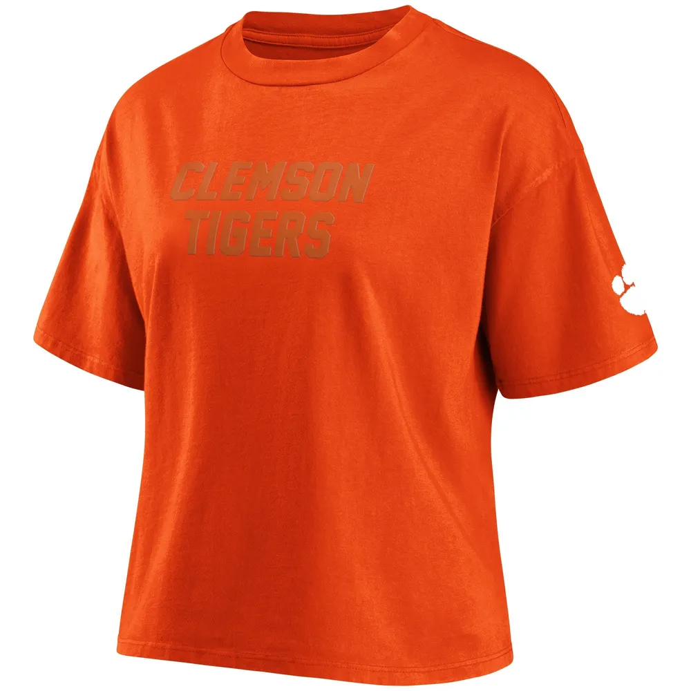 WEAR by Erin Andrews Clemson Crop T-Shirt - Women's