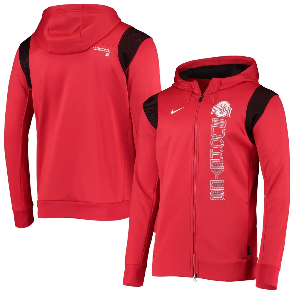 Nike Ohio State 2021 Sideline Full-Zip Hoodie - Men's