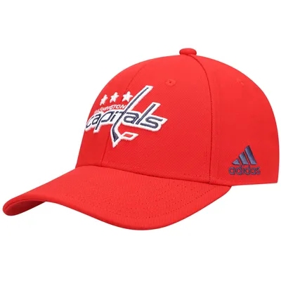 Men's Adidas Red Washington Capitals Circle Logo Flex Hat Size: Medium/Large