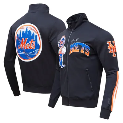 Men's New York Mets Pro Standard Royal Mash Up Logo Varsity Full-Zip Jacket