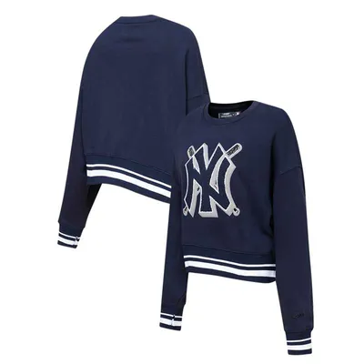 Pro Standard Women's New York Yankees Cityscape Boxy Tee in Blue | Size S | LNYA35815-MDN