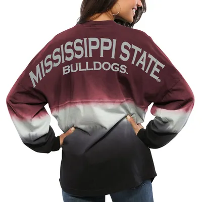 Spirit Jersey Mississippi State Long Sleeve Dip-Dyed - Women's