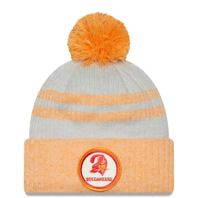 Men's New Era Orange Denver Broncos 2022 Sideline Cuffed Pom Knit Hat