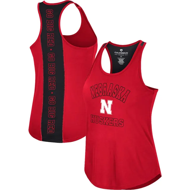 Women's Colosseum Red Wisconsin Badgers Glenda Macrame Racerback Scoop Neck Tank Top Size: Medium