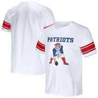 NFL x Darius Rucker Collection by Fanatics Patriots Football Striped T-Shirt - Men's