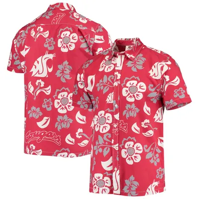 Wes & Willy Washington State Floral Button-Up Shirt - Men's