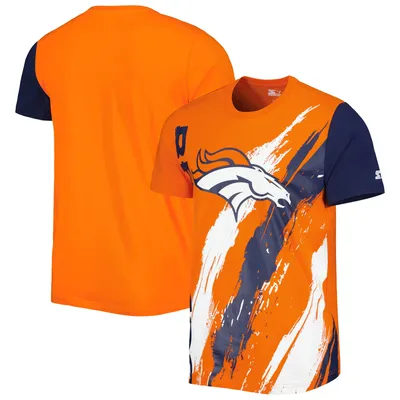 Denver Broncos T-Shirt Mens Medium NFL Team Apparel Orange Short Sleeve