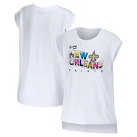 WEAR by Erin Andrews Saints Greetings From Muscle T-Shirt - Women's