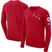 Nike Ohio State Repeat Logo 2-Hit Long Sleeve T-Shirt - Men's