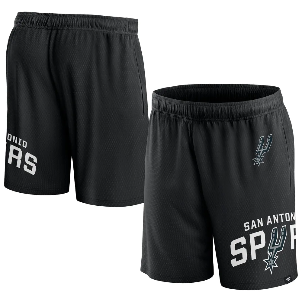 Men's Mitchell & Ness Black San Antonio Spurs Hardwood Classic Reload Swingman Shorts