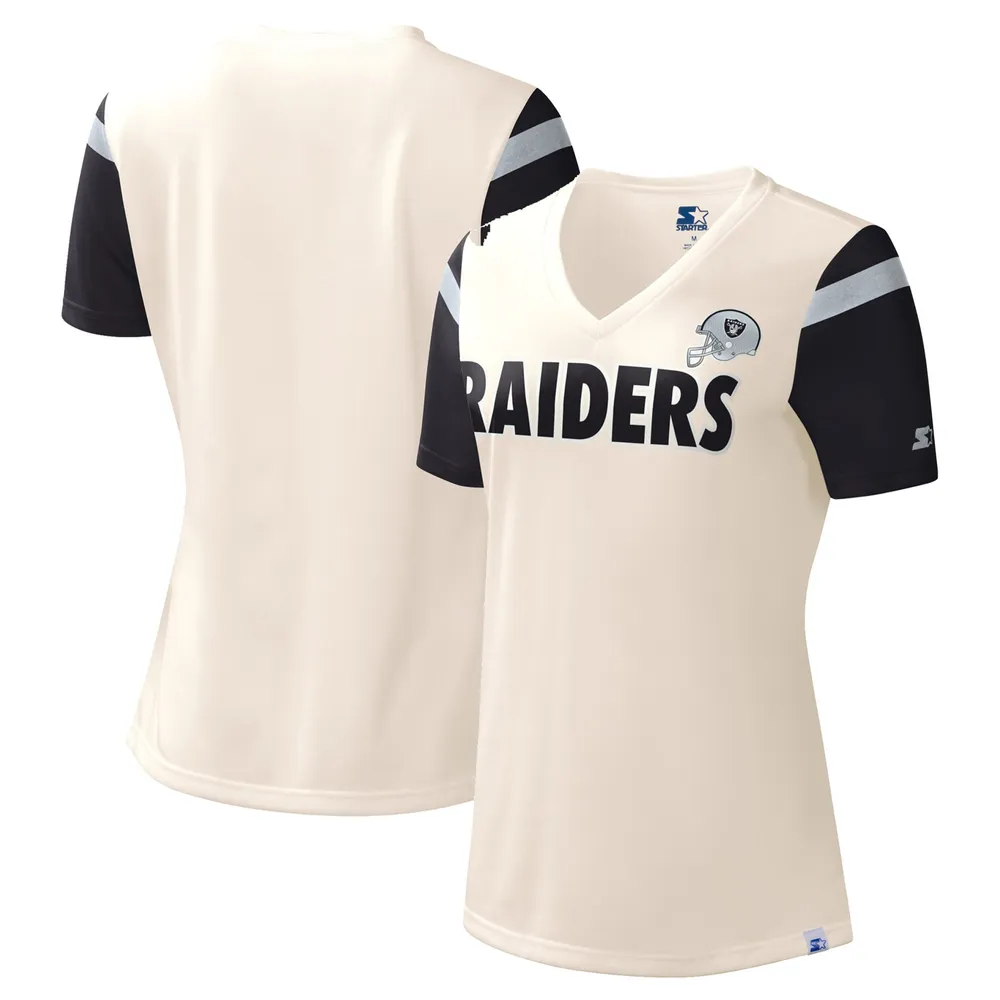 Las Vegas Raiders Women's Plus Size Lace-Up V-Neck T-Shirt