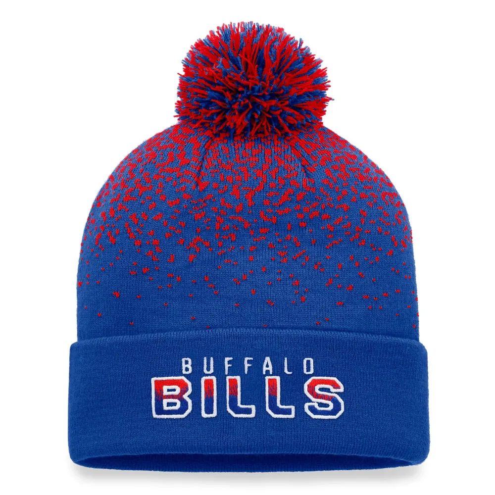 Youth Buffalo Bills Blue and White Sideline Pom Pom Beanie