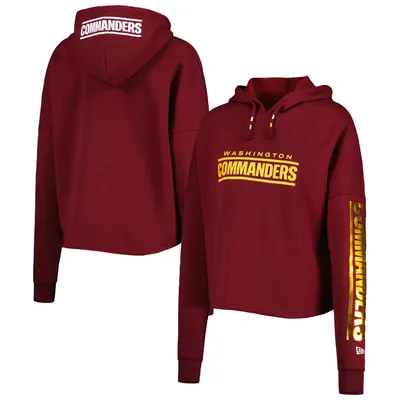 New Era Commanders Foil Sleeve Pullover Hoodie - Women's