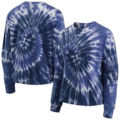 WEAR by Erin Andrews Texans Tie Dye Long Sleeve T-Shirt - Women's