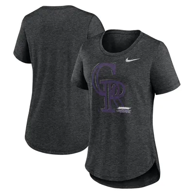 Colorado Rockies Baseball Pow Tee Shirt Women's Medium / White