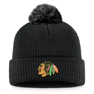 Fanatics Blackhawks Core Primary Logo Knit Hat - Men's