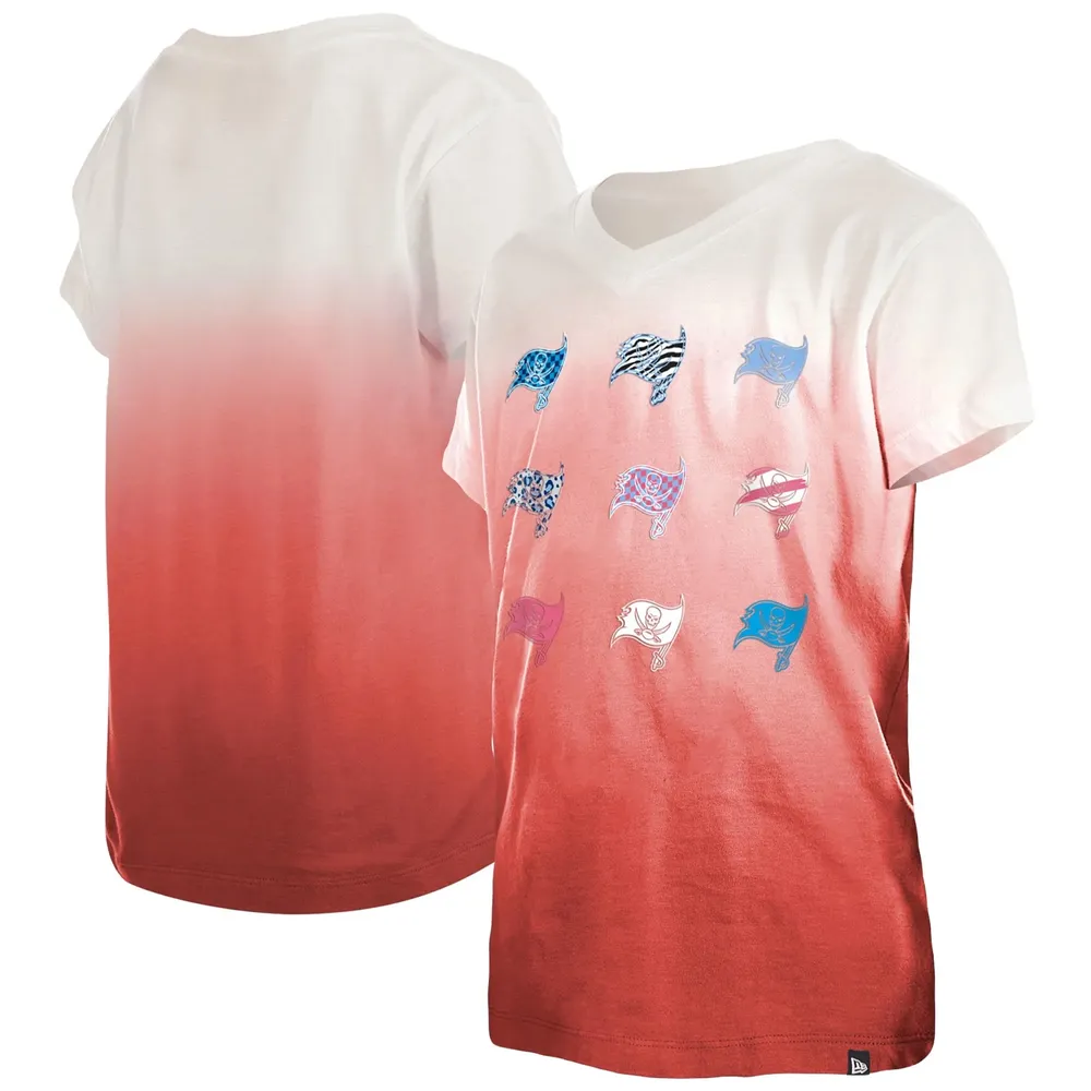 New Era Bills Reverse Sequin V-Neck T-Shirt - Girls' Grade School