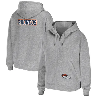 Women's Antigua Navy Denver Broncos Victory Logo Pullover Sweatshirt