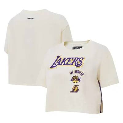 Pro Standard Lakers Retro Classic Cropped Boxy T-Shirt - Women's