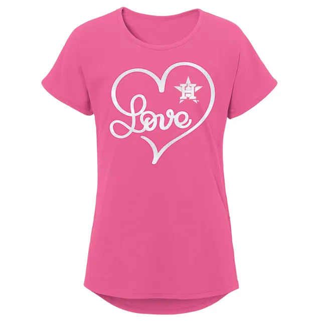 Lids Houston Astros Tiny Turnip Infant Heart Mom T-Shirt - White