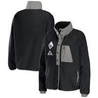 WEAR by Erin Andrews Raiders Polar Fleece Raglan Full-Snap Jacket - Women's