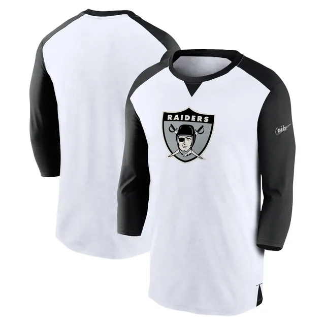 Las Vegas Raiders Nike Sideline Infograph Lock Up Performance Long Sleeve T- Shirt - White