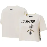 Pro Standard Saints Retro Classic Boxy Cropped T-Shirt - Women's