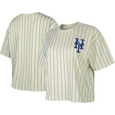 New Era Mets Boxy Pinstripe T-Shirt - Women's