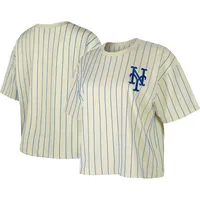 New Era Mets Boxy Pinstripe T-Shirt - Women's