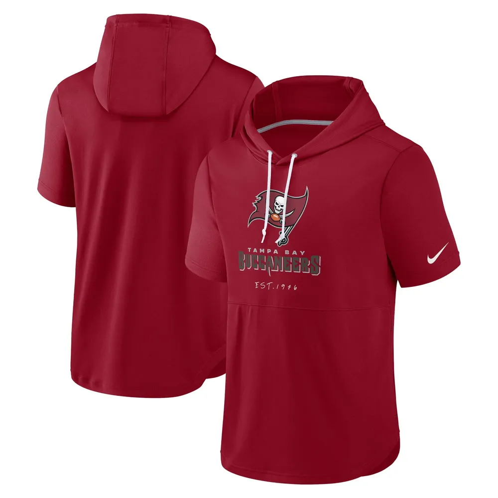 Nike Buccaneers Short Sleeve Pullover Hoodie - Men's