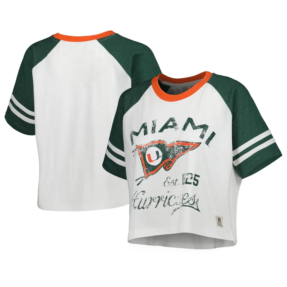 Pressbox Miami FL Melange Beaumont Cropped Raglan T-Shirt - Women's