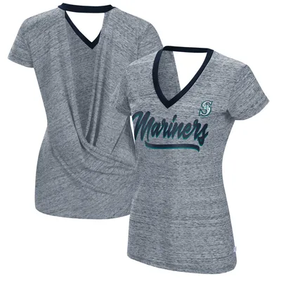 Lids Seattle Mariners Women's Plus Colorblock T-Shirt - White/Navy