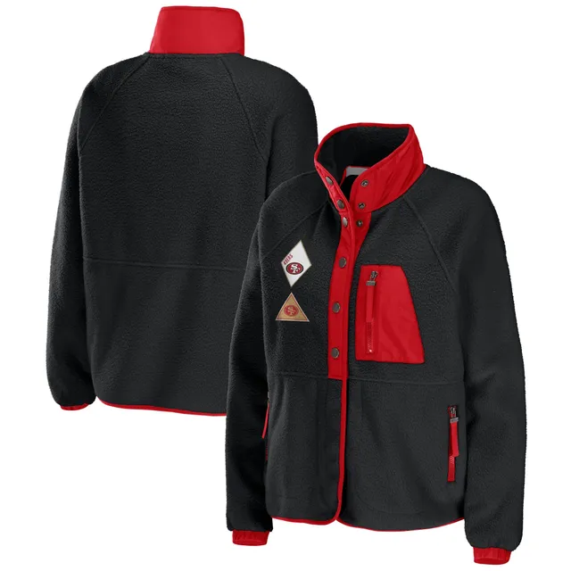 WEAR by Erin Andrews 49ers Polar Fleece Raglan Full-Snap Jacket - Women's