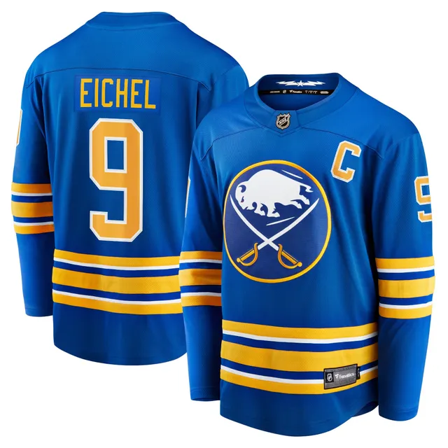 Jack Eichel Buffalo Sabres Unsigned Blue Jersey Skating Photograph