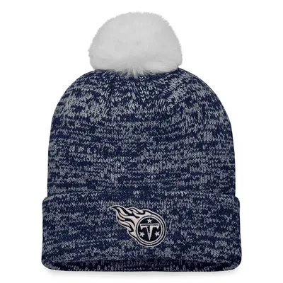 Women's Tampa Bay Lightning Fanatics Branded White/Blue Iconic Cuffed Knit  Hat with Pom