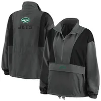 WEAR by Erin Andrews Jets Popover Packable Half-Zip Jacket - Women's