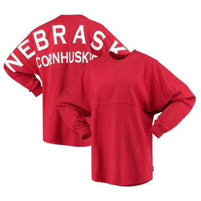 Spirit Jersey Nebraska Jumbo Print Long Sleeve T-Shirt - Women's