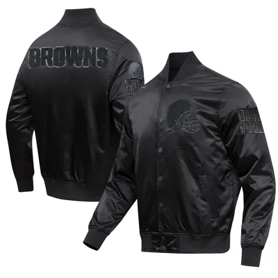 Pro Standard Browns Triple Full-Snap Varsity Jacket - Men's