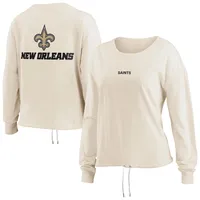 WEAR by Erin Andrews Saints Long Sleeve Crop Top Shirt - Women's