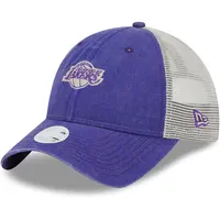 New Era Lakers Micro Logo 9TWENTY Trucker Adjustable Hat - Women's