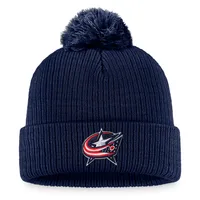 Fanatics Blue Jackets Core Primary Logo Knit Hat - Men's