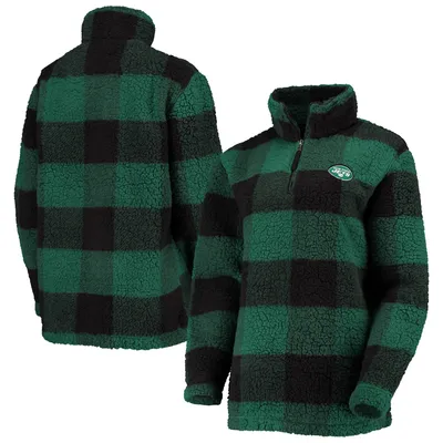 G-III Jets Sherpa Plaid Quarter-Zip Jacket - Women's