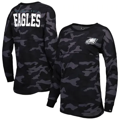 Women's Fanatics Branded Midnight Green/Black Philadelphia Eagles Ombre  Long Sleeve T-Shirt