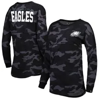 New Era Women's Black Philadelphia Eagles Tie-Dye Long Sleeve T