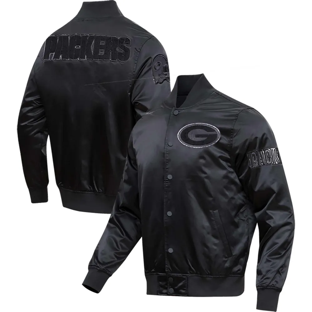 Pro Standard Packers Triple Full-Snap Varsity Jacket - Men's