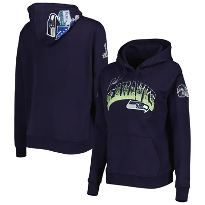 Women's Refried Apparel White Seattle Seahawks Crop Pullover Hoodie