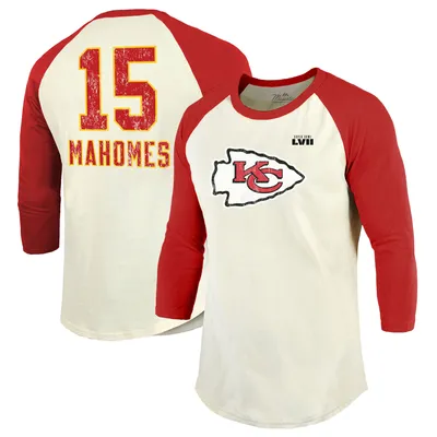 Majestic Threads Chiefs Super Bowl LVII Raglan 3/4-Sleeve T-Shirt - Men's