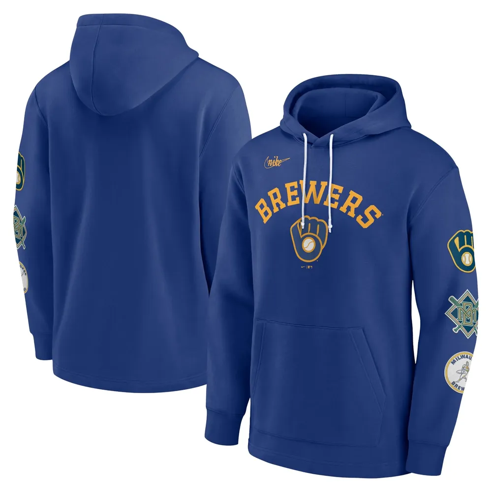 Nike Brewers Rewind Lefty Pullover Hoodie - Men's